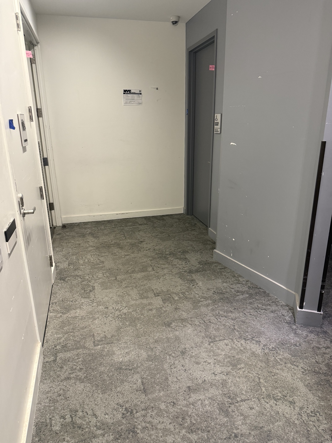 Hallway carpet after cleanup